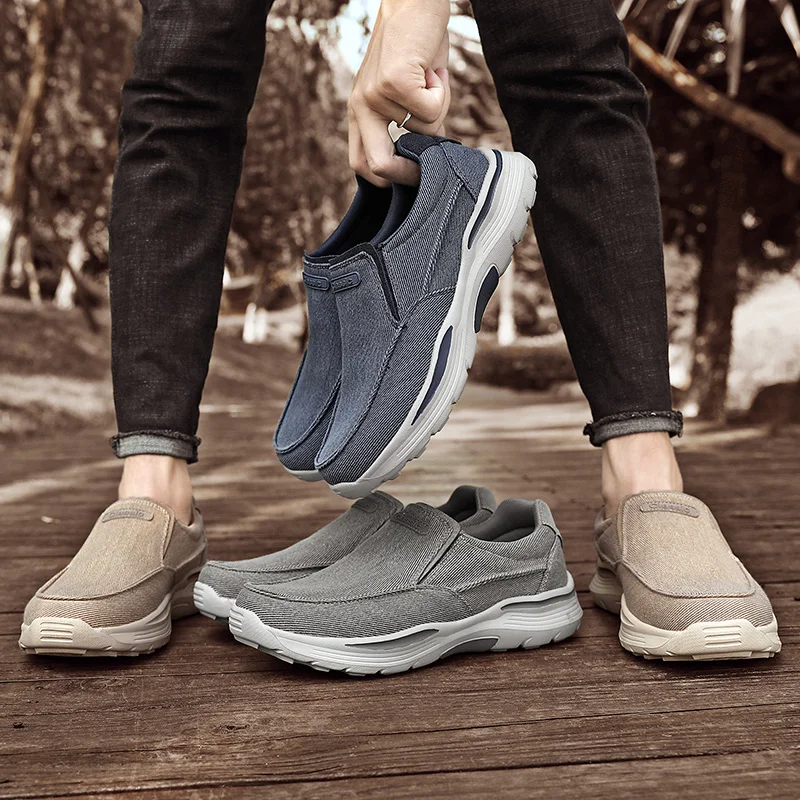 Men's Lightweight Canvas Loafers for Outdoor Hiking Camping Casual Sports Running Jogging Shoes Size 39-48 - Image 4
