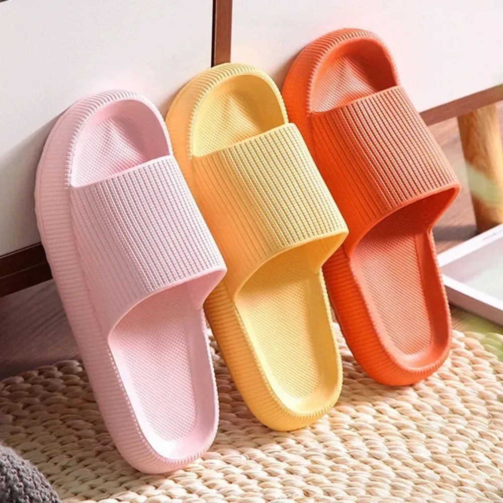 High quality Women Thick Slippers Indoor Home Eva Soft Sole Pillow Slides Sandals Woman Summer Non Slip Beach Flip Flops New - Image 2