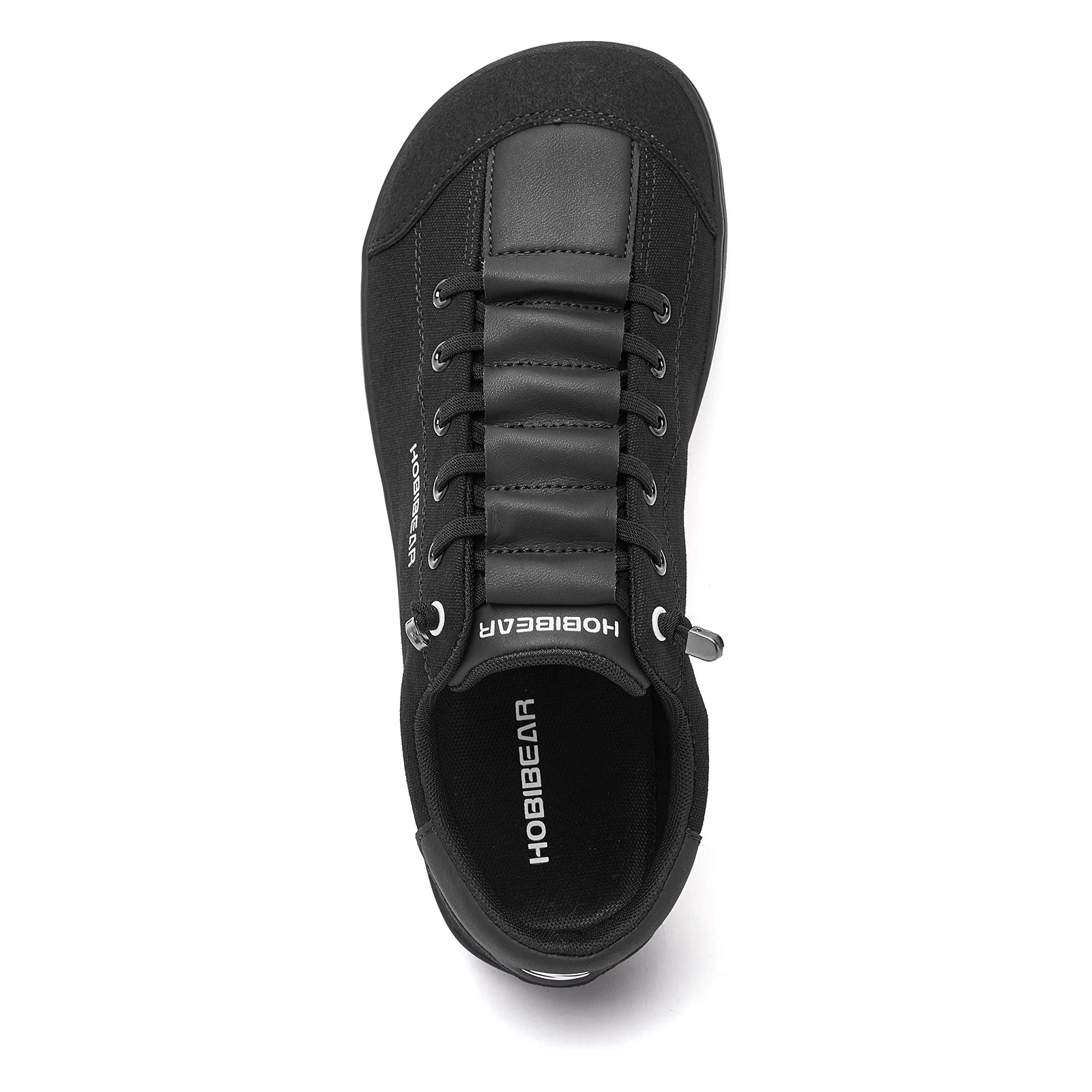 HOBIBEAR Wide Toe Barefoot Shoes for Unisex Minimalist Artificial Leather Sneakers Lightweight Adjustable Slip On Walking Shoes - Image 4