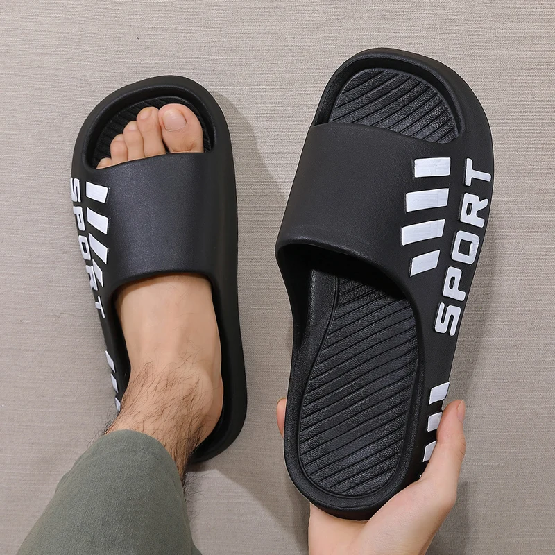 Summer Fashion Slippers For Men Indoor Outdoor Sandals Beach Flip Flop Thick Sole Male Slides Summer Non-Slip Men Shower Slipper - Image 2