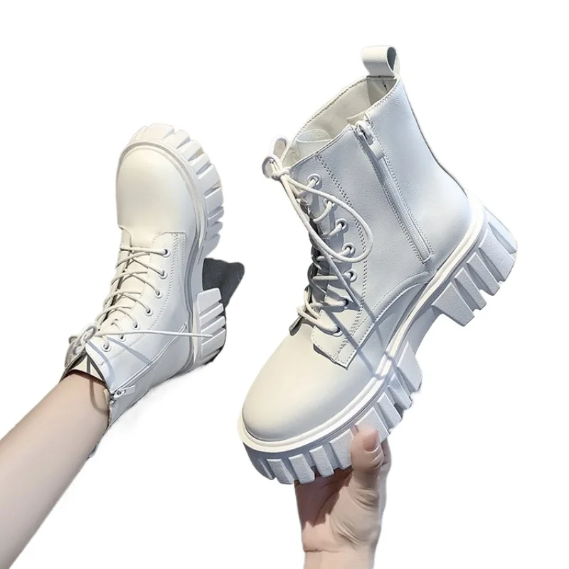 2024 New Women Leather Face Boots Outdoor nonslip walking shoe Fashion comfort soft soled boots casual female shoes Mujer - Image 5