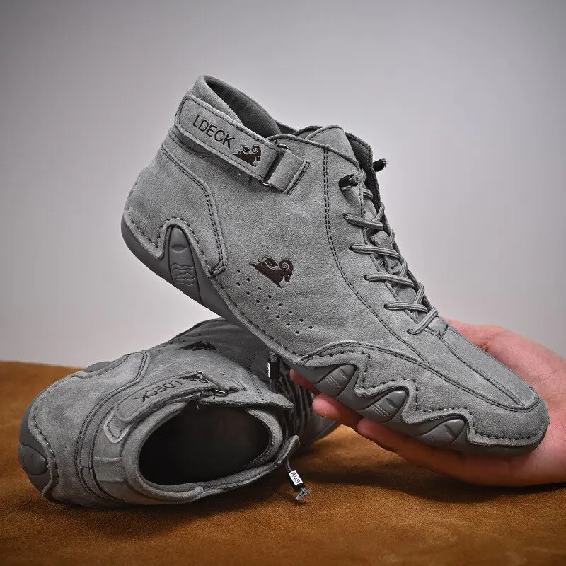 Men Boots Casual Motorcycle Winter Shoes 2023 Waterproof High Top Sneakers Luxury Footwear - Image 3