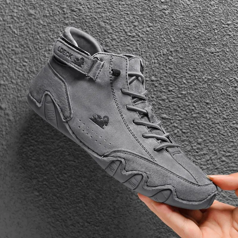 Men Boots Casual Motorcycle Winter Shoes 2023 Waterproof High Top Sneakers Luxury Footwear - Image 4
