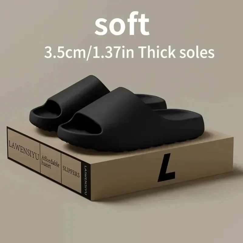Women's Slippers EVA Soft Thick Soled Summer Fashion Slippers & Men's Yeezys Slides Beach Sandals - Image 3