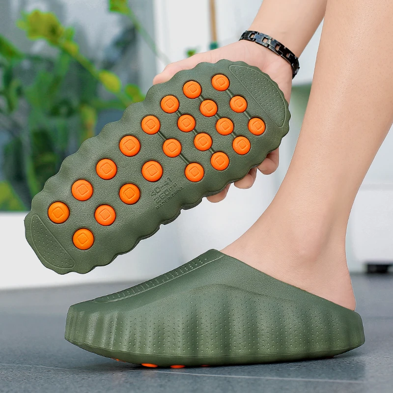 Men's and women's EVA lightweight toe massage slippers 2026 outdoor new casual sports slippers couple's fashionable beach shoes - Image 5