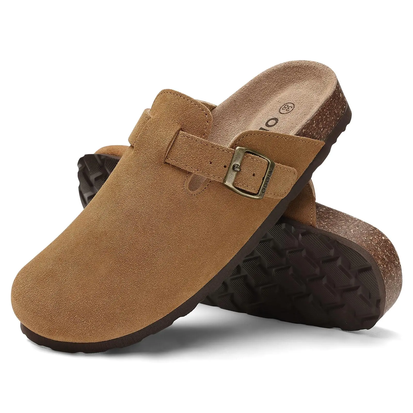 Goosecret Genuine Cow Suede Clogs for Women Men Clogs Soft Cork Footbed Mules Leisure House Shoes with Arch Support Beach Slides - Image 3