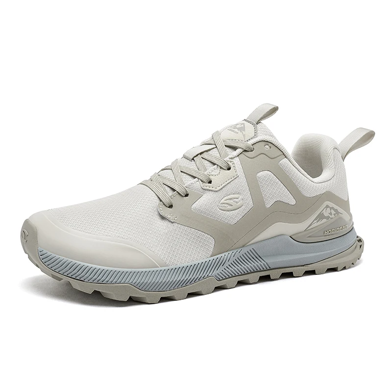HOBIBEAR Unisex Hiking Sneakers Lace-Up Walking Shoes Outdoor Travel Artificial Leather Sneakers - Image 3