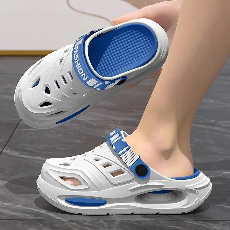 Men's hole shoes are simple and versatile, not smelly feet trendy new EVA soft-soled fashionable non-slip slippers for home wear - Image 5