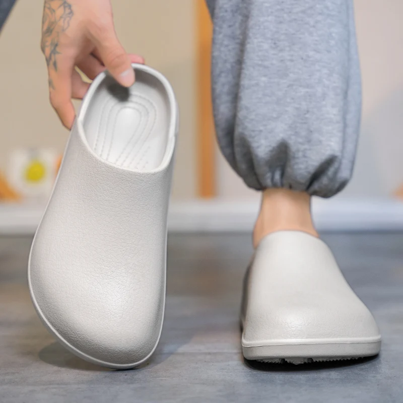 Original Men Clogs Slippers Comfort Mules Sandals Summer EVA Waterproof Non-slip Chef shoes Workers Outdoor Fishing Shoes - Image 4