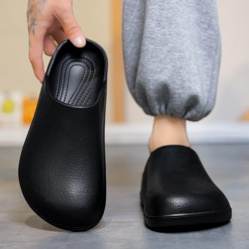 Original Men Clogs Slippers Comfort Mules Sandals Summer EVA Waterproof Non-slip Chef shoes Workers Outdoor Fishing Shoes - Image 5