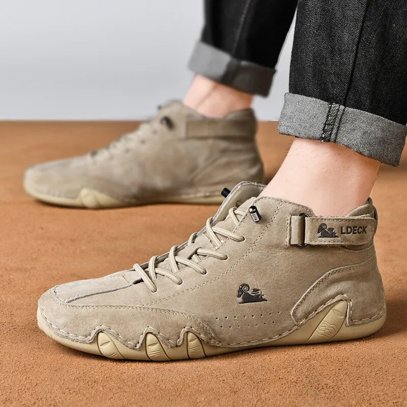 Men Boots Casual Motorcycle Winter Shoes 2023 Waterproof High Top Sneakers Luxury Footwear - Image 6