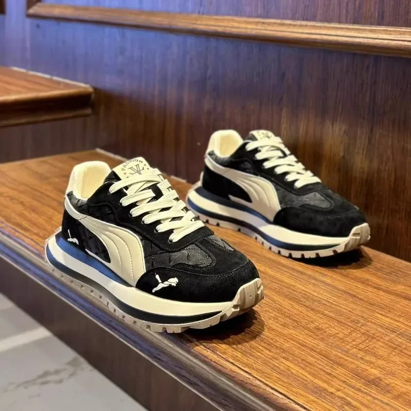 Casual Shoes Men's Sports Shoes Summer Casual Thick Soled Men's Shoes Soft and Comfortable Non-slip Outdoor Fashion Board Shoes - Image 5