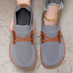 Women' Simple Wide Footed Sneakers Minimalist Mesh Comfortable Zero Drop Shoe New Breathable Fashionable Barefoot Sneakers Women