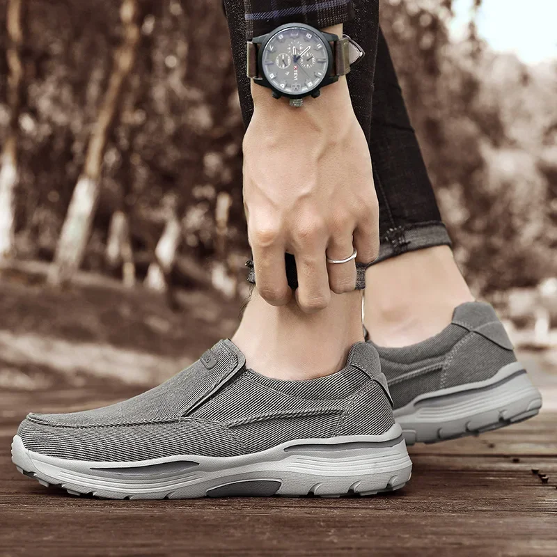 Men's Lightweight Canvas Loafers for Outdoor Hiking Camping Casual Sports Running Jogging Shoes Size 39-48 - Image 3