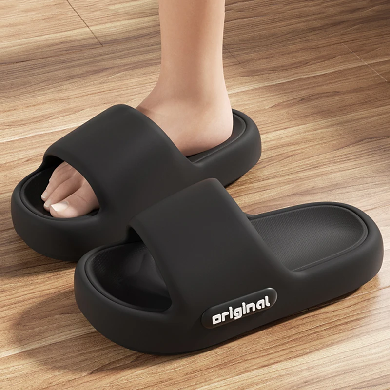 Thick Bottom Cloud Slippers Women Fashion Letter Print Platform Sandals Woman 2025 Comfortable Soft Sole Beach Pillow Slides - Image 5