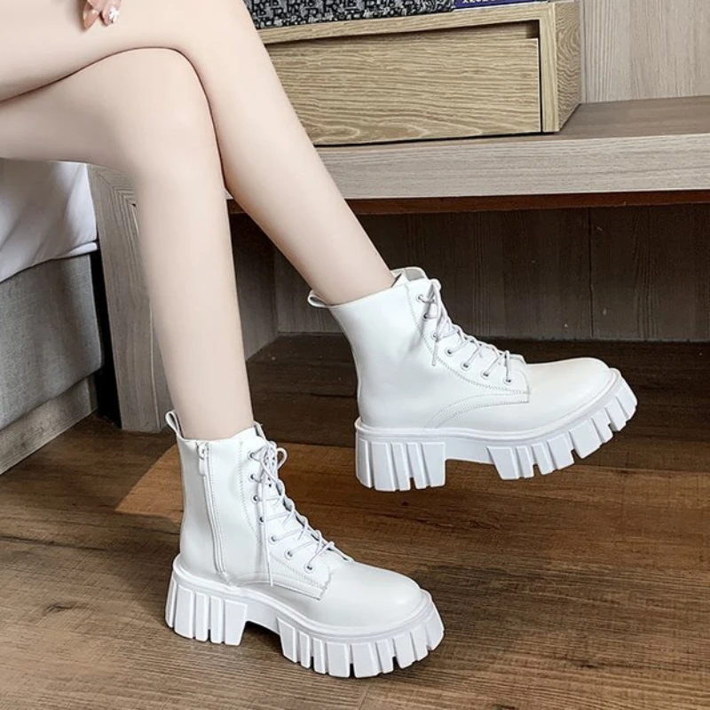 2024 New Women Leather Face Boots Outdoor nonslip walking shoe Fashion comfort soft soled boots casual female shoes Mujer - Image 3