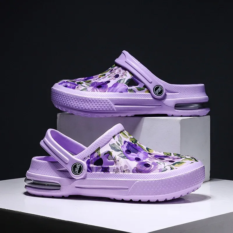 2006 Women's Ethnic Shoes Clogs Soft Sole Two-way Wear for Beach Mules and Pool Women Garden Slides Indoor Nursing Clogs Sandals - Image 2