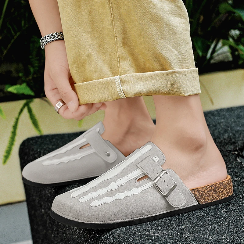 Men Shoes Cork Clogs Arch Support Fashion Mules For Classic Potato Women's Shoes Cozy Cork Footbed Lady Clogs Slippers - Image 3