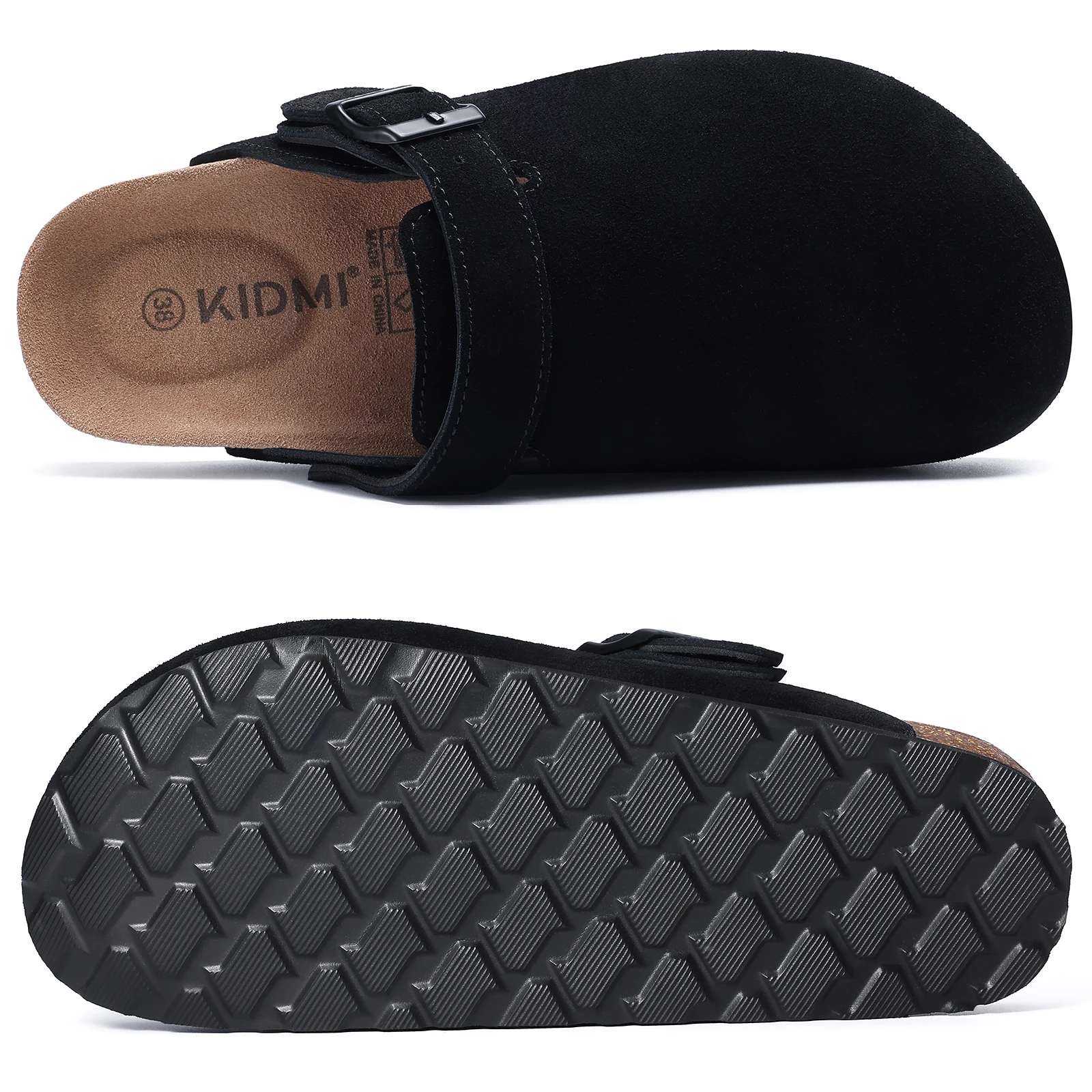 CRACOMIN Fashion Women's Clogs With Adjustable Strap Cork Footbed Leather Mules Slippers Unisex Outdoor Comfortable Potato Shoes - Image 4