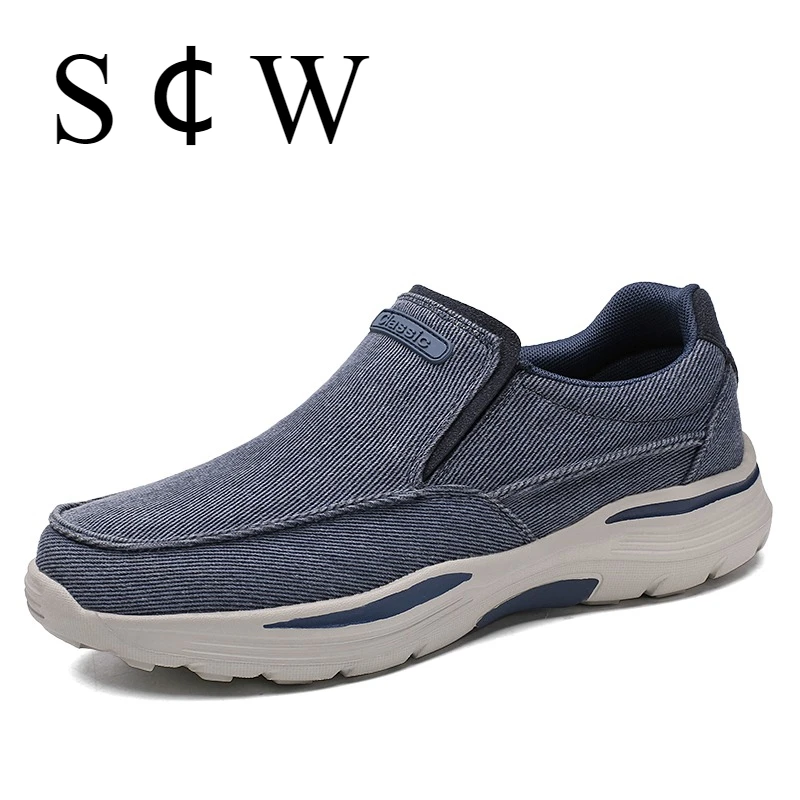 Men's Lightweight Canvas Loafers for Outdoor Hiking Camping Casual Sports Running Jogging Shoes Size 39-48