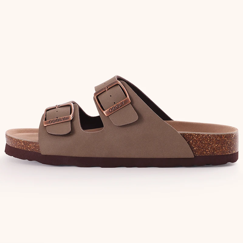 Bebealy Women's Cork Footbed Slide Sandal Summer Men Mules Fashion Women Clogs Slippers Outdoor Beach Sandals Adjustable Buckle - Image 4