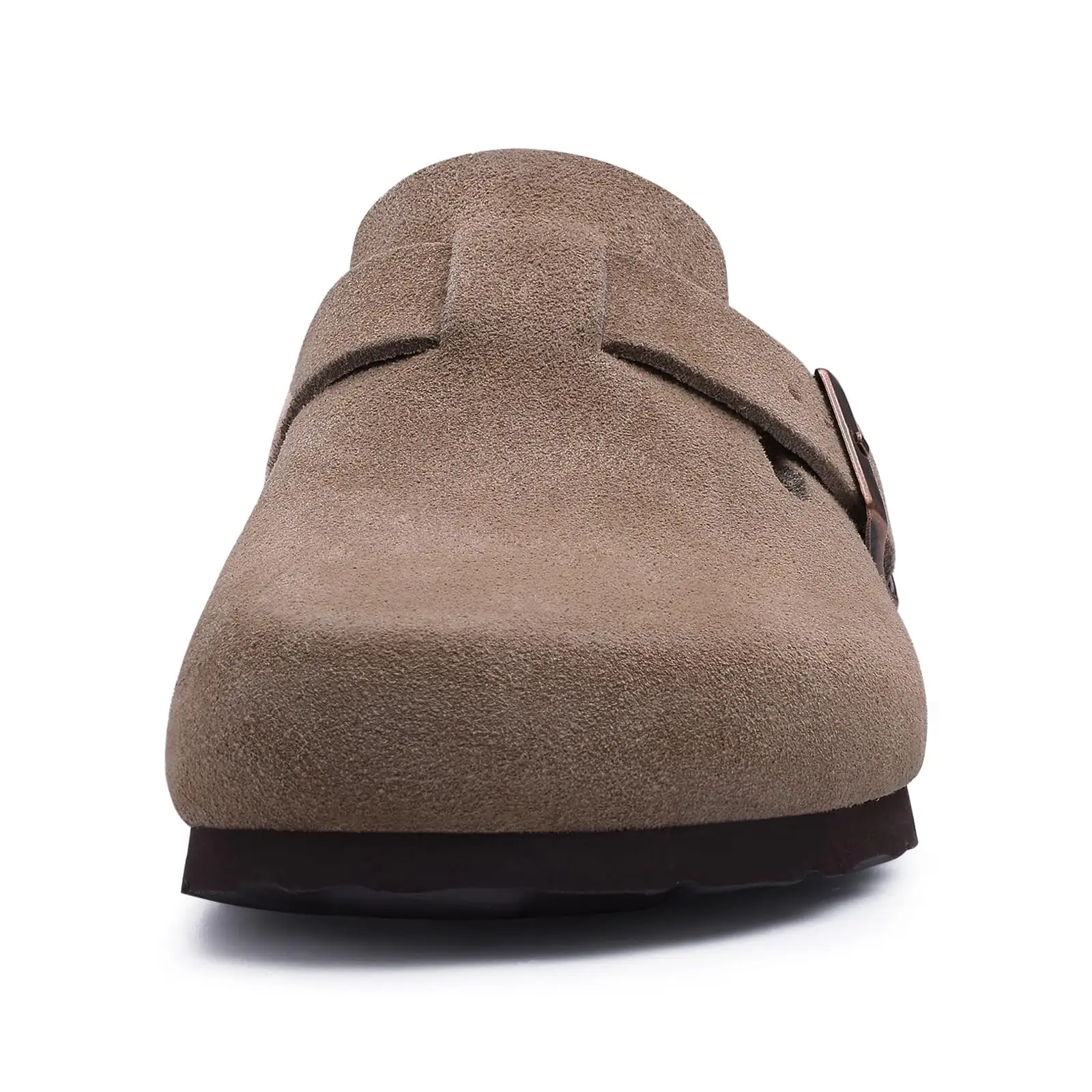 Asgard Women Suede Clogs Genuine Leather Mules Adjustable Buckle with Comfort Cork Footbed and Arch Support Aldult Potato Shoes - Image 5