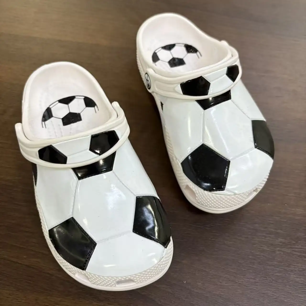 New Summer Football Printed Beach Shoes Children Slippers Sandals Outdoor Leisure Shoes EVA Anti Slip WearResistant Breathable