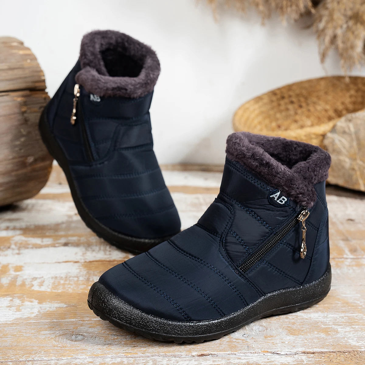 Women's shoes Solid-color warm mid-calf cotton boots women's Winter shoes Cotton boots cheap shoes clearance free shipping - Image 5