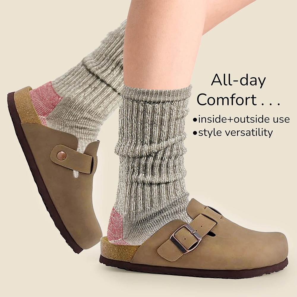 Bebealy Fashion Clogs for Women and Men Womens Suede Clogs-Mules Womens Mens House Slipers with Arch Support Soft Home Slippers - Image 3