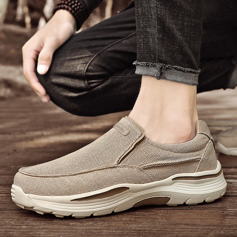 Men's Lightweight Canvas Loafers for Outdoor Hiking Camping Casual Sports Running Jogging Shoes Size 39-48 - Image 2