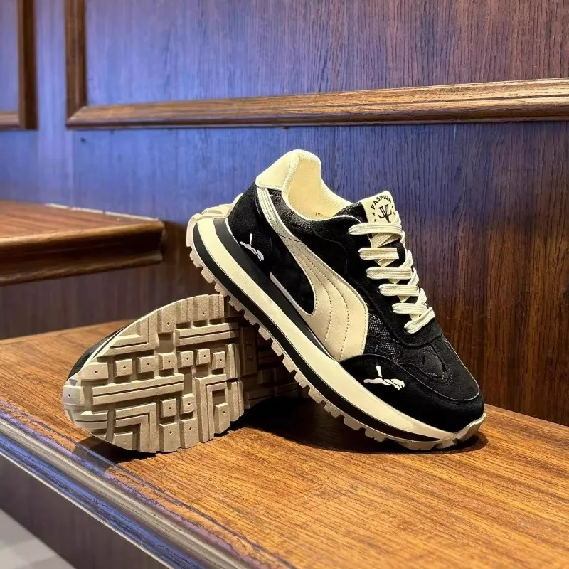 Casual Shoes Men's Sports Shoes Summer Casual Thick Soled Men's Shoes Soft and Comfortable Non-slip Outdoor Fashion Board Shoes - Image 6