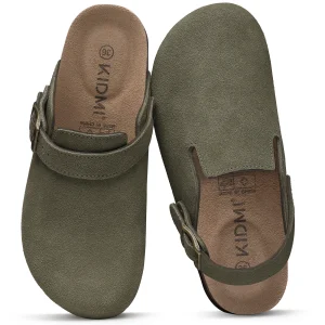Goosecret Cow Suede Women's Potato Shoes With Adjustable Strap Cork Insole Mules Outdoor Unisex Clogs Slippers With Arch Support