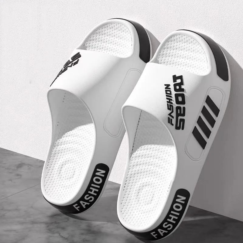 Big Size 40-45 Men Slippers Summer Flat Sole Home Slippers For Women Man Open Toe Trend Slides Couple Light Beach Shoes Sandals - Image 5