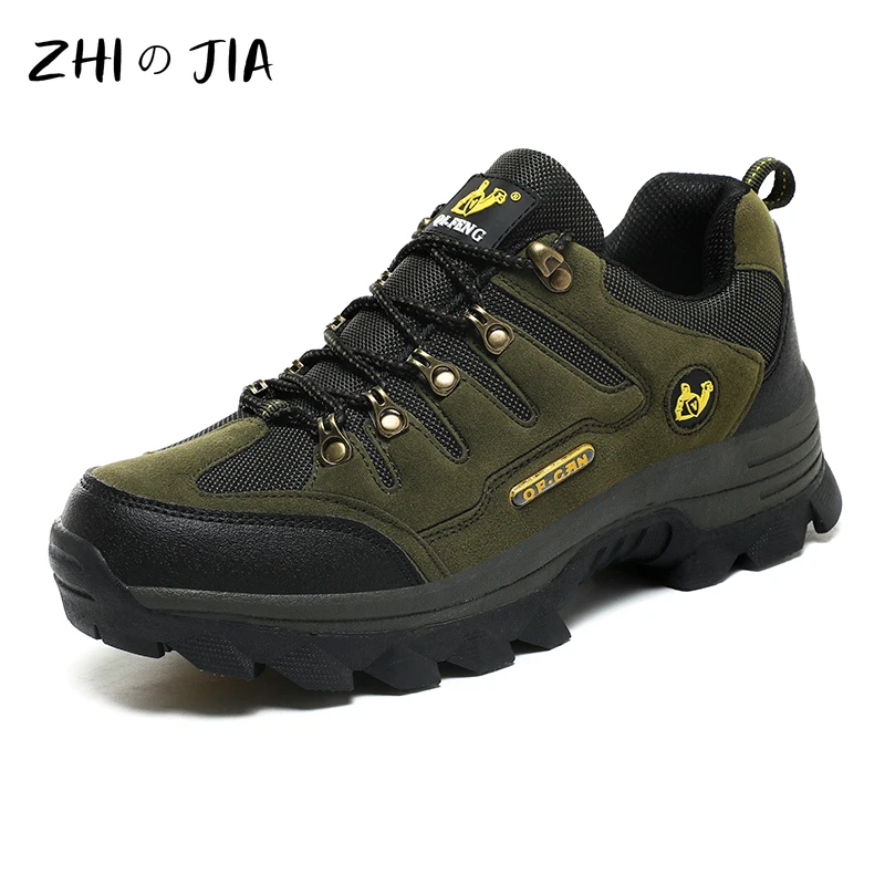 Outdoor Men's Sneaker Autumn Winter Couples Casual Shoes Mountaineering Shoes Men's Leather Walking Shoes Large Footwear - Image 3