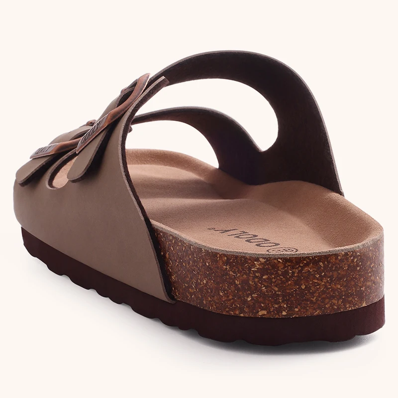 Bebealy Women's Cork Footbed Slide Sandal Summer Men Mules Fashion Women Clogs Slippers Outdoor Beach Sandals Adjustable Buckle - Image 5