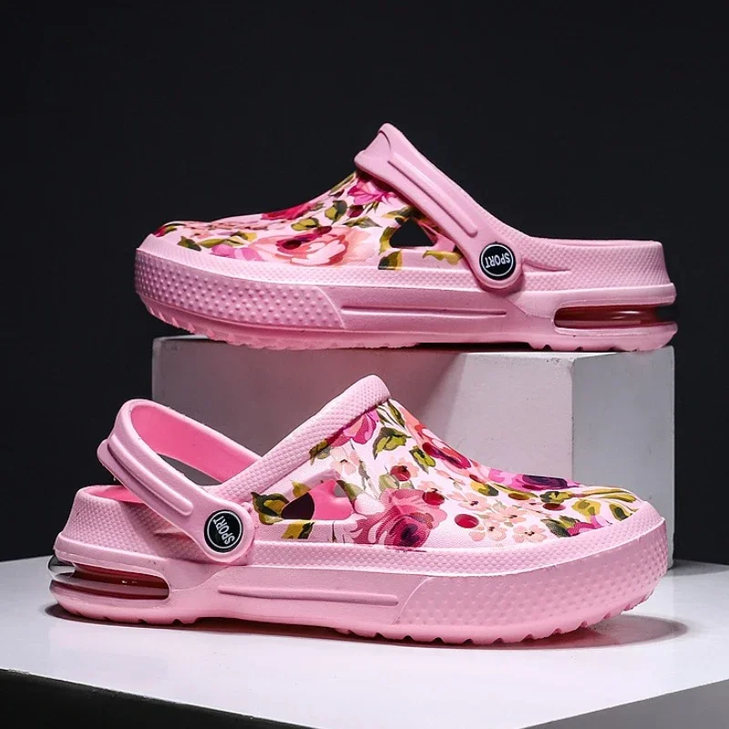 2006 Women's Ethnic Shoes Clogs Soft Sole Two-way Wear for Beach Mules and Pool Women Garden Slides Indoor Nursing Clogs Sandals - Image 5