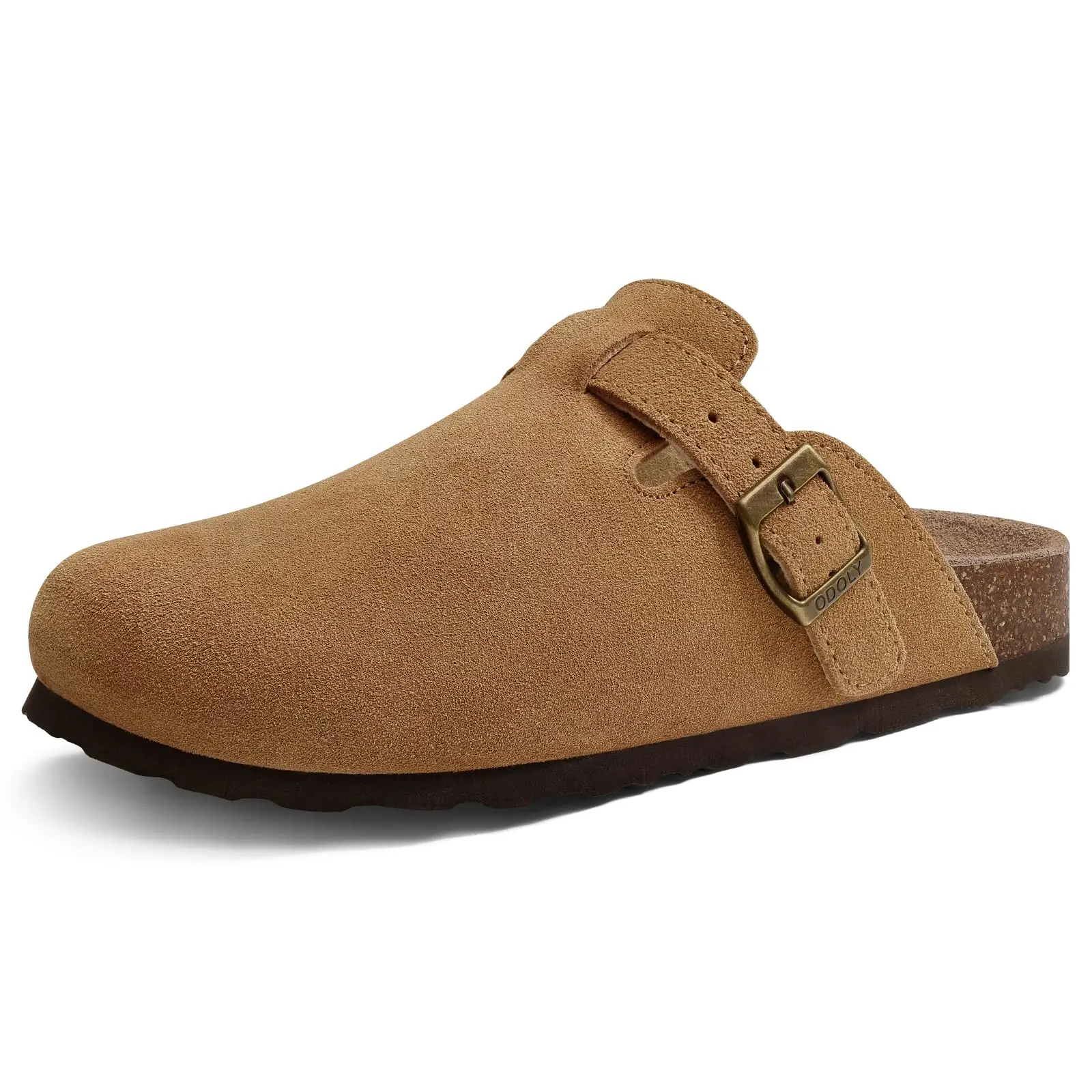 Goosecret Genuine Cow Suede Clogs for Women Men Clogs Soft Cork Footbed Mules Leisure House Shoes with Arch Support Beach Slides - Image 2